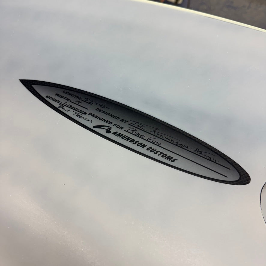 Amundson Customs Foil Drive Trench Board - Custom Design In Stock - 5'2" x 19" - 45L
